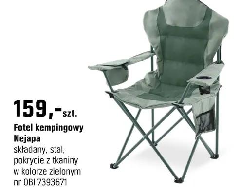 Fotel kempingowy Nejapa promocja w OBI