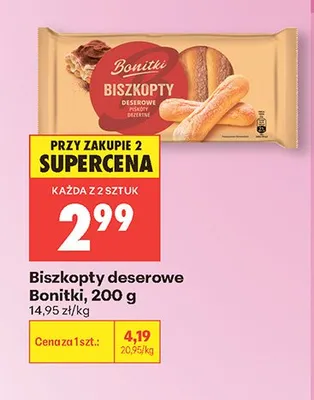 Biszkopty deserowe Bonitki promocja w Biedronka