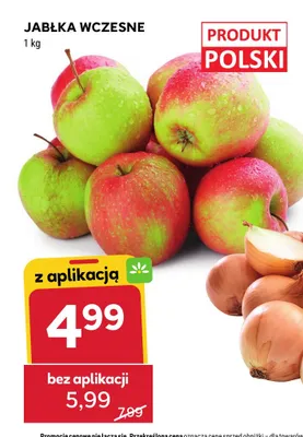 Jabłka wczesne polskie promocja w Stokrotka