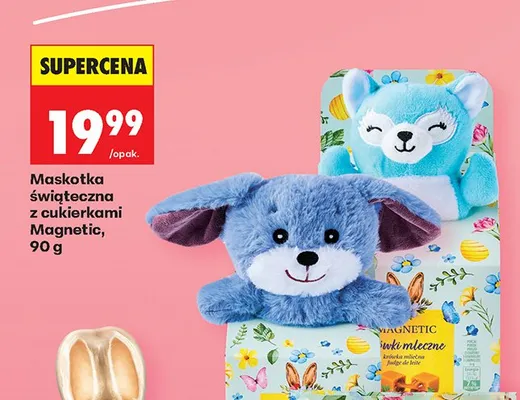 Maskotka świąteczna z cukierkami promocja w Biedronka
