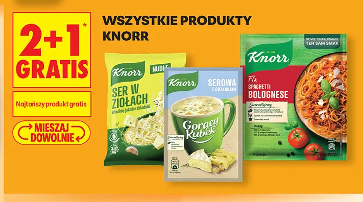 Zupa Gorący Kubek serowa z grzankami Knorr promocja w Biedronka