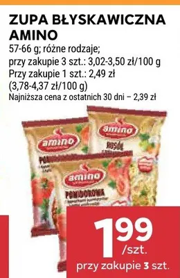 Zupa błyskawiczna Amino promocja w Stokrotka
