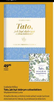Książka Tato, jak być dobrym człowiekiem Izabela Mika oprawa miękka promocja w Empik