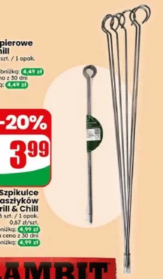 Szpikulce do szaszłyków Grill & Chill dł. 35cm promocja w Dino