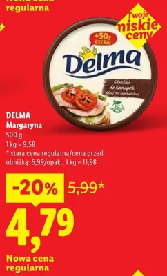 Margaryna DELMA promocja w Lidl