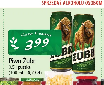Piwo Żubr promocja w CEZAR Delikatesy