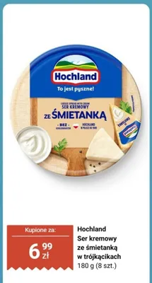 Ser kremowy ze śmietanką w trójkącikach promocja w Biedronka