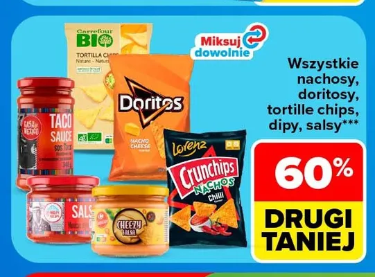 Nachosy Crunchips Chilli promocja w Carrefour
