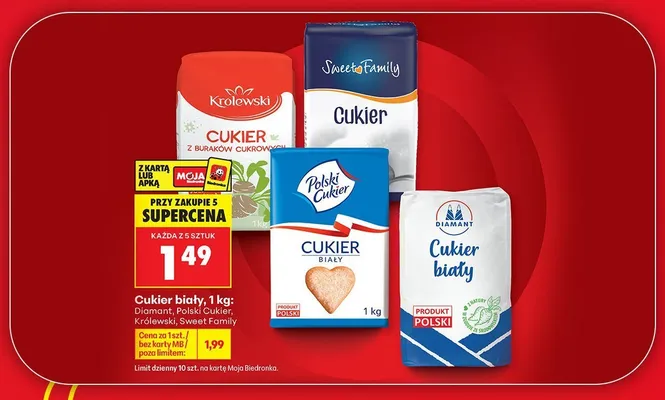 Cukier biały Królewski promocja w Biedronka