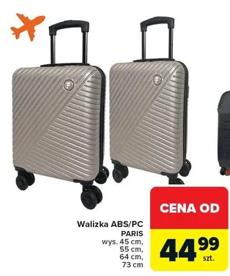 Walizka ABS/PC Paris wys. 55cm promocja w Carrefour