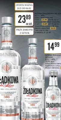 Wódka Żołądkowa De Luxe promocja w Dino