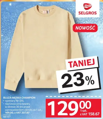 Bluza męska Champion promocja w Selgros