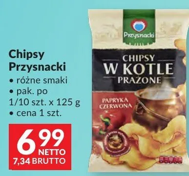 Chipsy Przysnacki różne smaki promocja w Makro