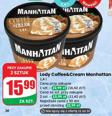 Lody Coffee&Cream Manhattan promocja w Dino