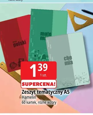 Zeszyt tematyczny A5 Hamelin 60 kartek promocja w Leclerc