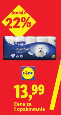 Papier toaletowy 3-warstwowy Floralys Komfort promocja w Lidl