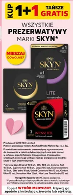 Wszystkie prezerwatywy marki Skyn 1+1 GRATIS promocja w Kaufland