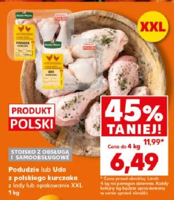 Podudzie lub udo z indyka lub kurczaka z lady lub opakowanie XXL promocja w Kaufland
