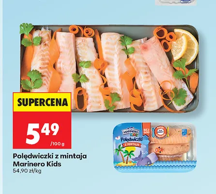 Polędwiczki z mintaja Marinero Kids promocja w Biedronka
