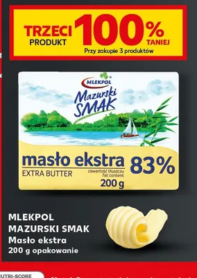Masło ekstra Mazurski Smak Mlekpol promocja w Kaufland