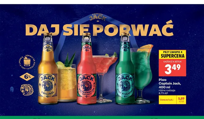 Piwo Captain Jack Blue Pineapple promocja w Biedronka