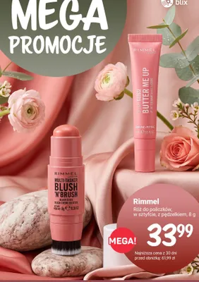Róż do policzków w sztyfcie z pędzelkiem Rimmel Multi-Tasker Blush 'N' Brush promocja w Rossmann
