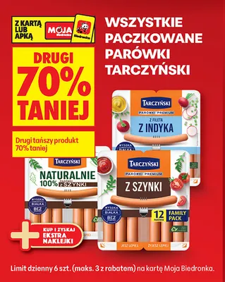 Parówki z fileta z indyka Tarczyński promocja w Biedronka