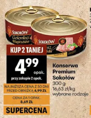 Konserwa Premium Sokołów promocja w Delikatesy Centrum