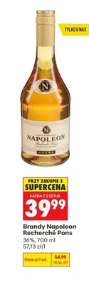 Brandy Napoleon Recherché Pons promocja w Biedronka