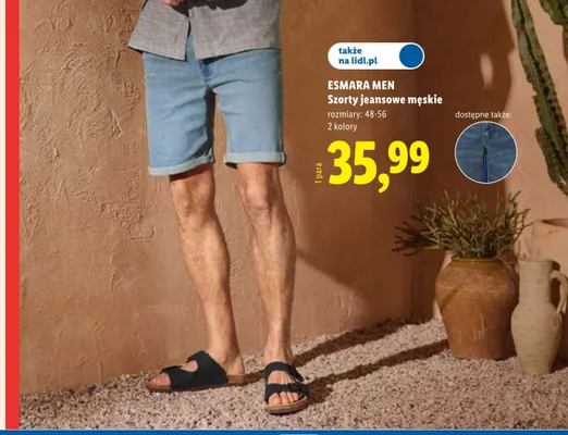 Szorty jeansowe męskie Esmara Men promocja w Lidl