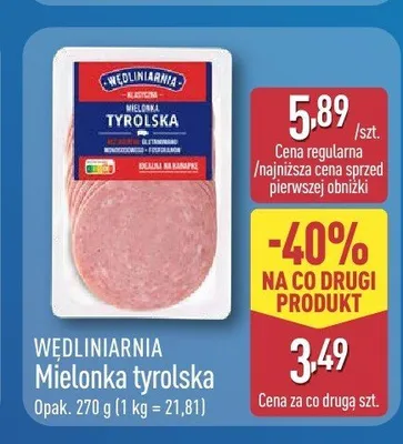 Mielonka tyrolska Wędliniarnia promocja w Aldi