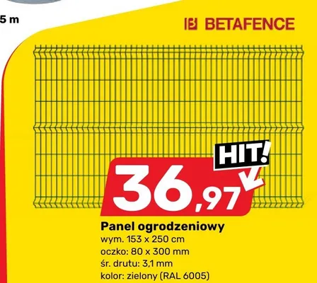 Panel ogrodzeniowy BETAFENCE wym. 153x250cm promocja w Bricomarche