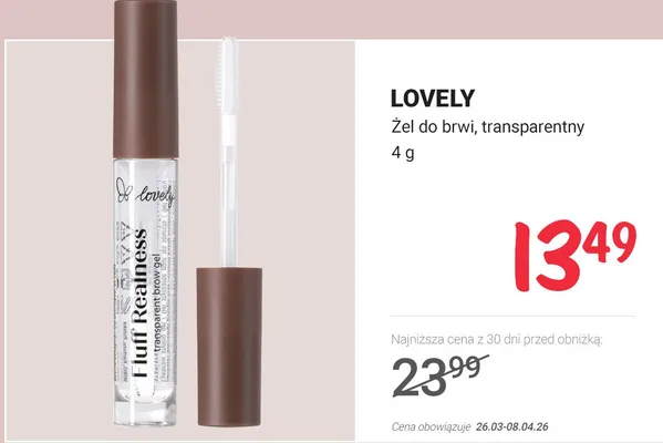 Żel do brwi, transparentny promocja w Rossmann
