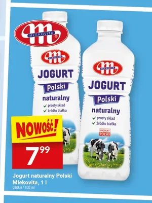 Jogurt naturalny Polski Mlekovita promocja w Twój Market
