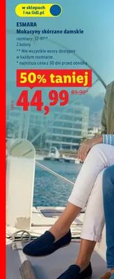 Mokasyny skórzane damskie promocja w Lidl