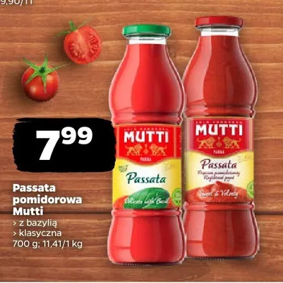 Passata pomidorowa Mutti z bazylią promocja w Netto