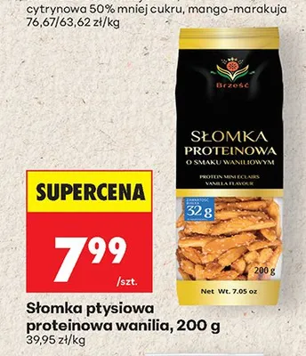 Słomka ptysiowa proteinowa wanilia Brześć promocja w Biedronka