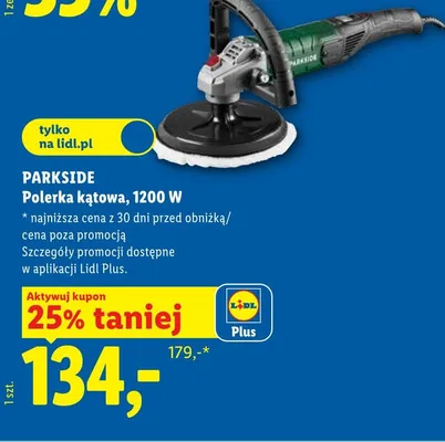 Polerka kątowa Parkside promocja w Lidl
