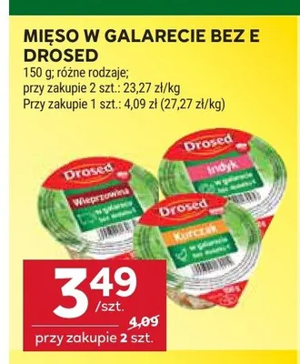 Mięso w galarecie bez E Drosed promocja w Stokrotka