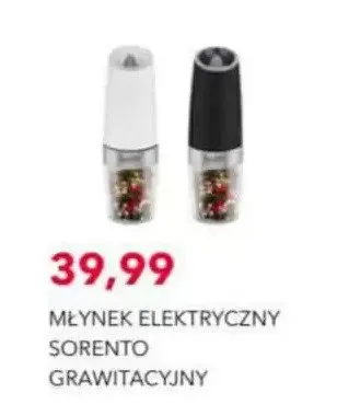 Młynek elektryczny Sorento grawitacyjny promocja w Nela