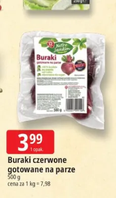 Buraki czerwone gotowane na parze Notre Jardin promocja w Leclerc