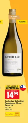 Wino białe Exclusive Selection Sauvignon Blanc Reserva promocja w Biedronka