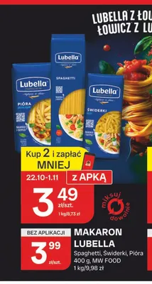 Makaron Lubella spaghetti promocja w Chorten