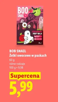 Żelki owocowe w paskach Bob Snail promocja w Lidl