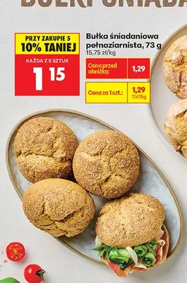 Bułka śniadaniowa pełnoziarnista promocja w Biedronka