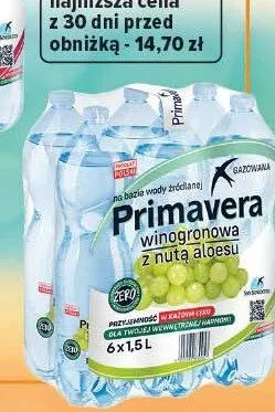 Napój smakowy Primavera winogronowa z nutą aloesu 6-pak promocja w Carrefour