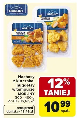 Nachosy z kurczaka, nuggety w tempurze 300-400g promocja w Carrefour