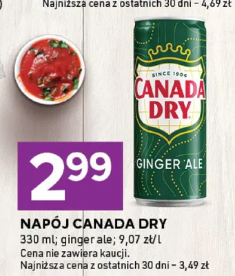 Napój Canada Dry ginger ale promocja w Stokrotka