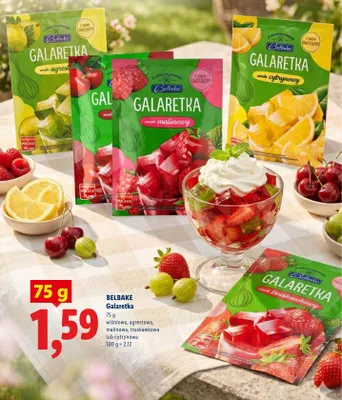 Galaretka o smaku cytrynowym Belbake promocja w Lidl