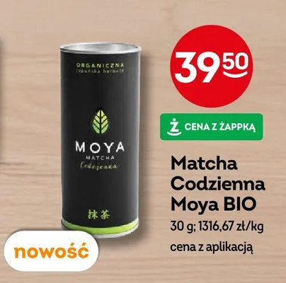 Matcha Codzienna Moya BIO promocja w Żabka